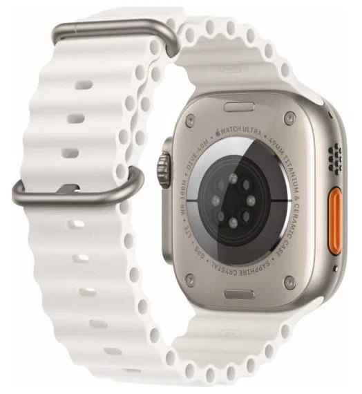 Смарт-часы Apple Watch Ultra GPS+Cellular 49mm Titanium Case with White Ocean Band (EU) в Челябинске купить по недорогим ценам с доставкой